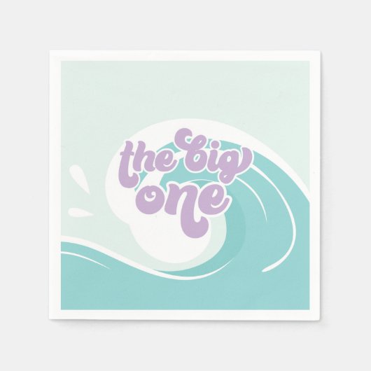 The Big One Wave Beach Verjaardag Servet (Voorkant)