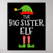 The Big Sister Elf Funny Christmas Matching Family Poster (Voorkant)