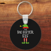 The Big Sister Elf Funny Christmas Matching Family Sleutelhanger (Voorkant)
