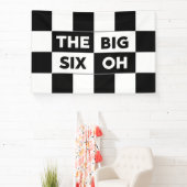 The Big Six Oh Black White Checkered 60th Birthday Spandoek (Insitu)