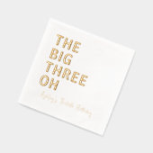 "The Big Three-Oh" gepersonaliseerde 30e verjaarda Folie Servetten (Links)