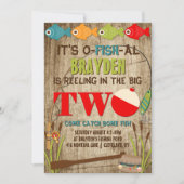 The Big Two Vist Theme Boys First Birthday Kaart (Voorkant)