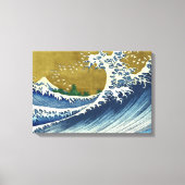 The Big Wave (Blue and Gold Japans Kunst, Hokusai) Canvas Afdruk (Voorkant)