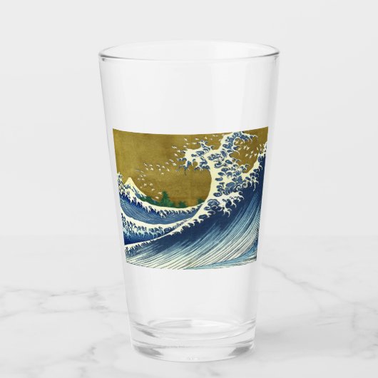 The Big Wave (Blue and Gold Japans Kunst, Hokusai) Glas (Voorkant)