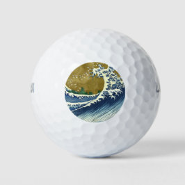 The Big Wave (Blue and Gold Japans Kunst, Hokusai) Golfballen