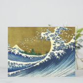 The Big Wave (Blue and Gold Japans Kunst, Hokusai) Kaart (Staand voorkant)