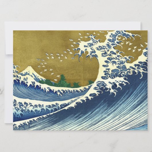 The Big Wave (Blue and Gold Japans Kunst, Hokusai) Kaart (Voorkant)