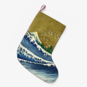 The Big Wave (Blue and Gold Japans Kunst, Hokusai) Kleine Kerstsok (Voorkant (Hangend))
