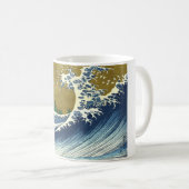 The Big Wave (Blue and Gold Japans Kunst, Hokusai) Koffiemok (Voorkant rechts)