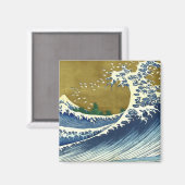 The Big Wave (Blue and Gold Japans Kunst, Hokusai) Magneet (Voorkant / Achterkant)