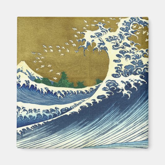 The Big Wave (Blue and Gold Japans Kunst, Hokusai) Magneet (Voorkant)