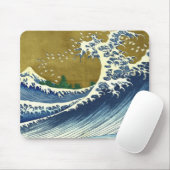 The Big Wave (Blue and Gold Japans Kunst, Hokusai) Muismat (Met muis)