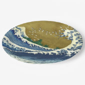 The Big Wave (Blue and Gold Japans Kunst, Hokusai) Papieren Bordje (Gekanteld)