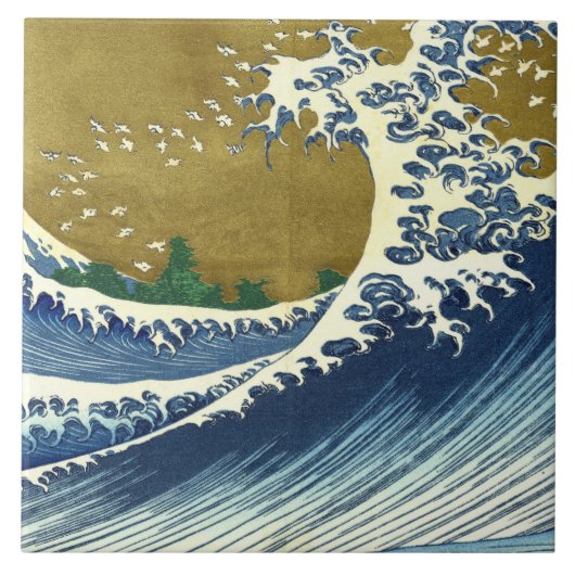 The Big Wave (Blue and Gold Japans Kunst, Hokusai) Tegeltje (Voorkant)