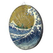The Big Wave (Blue and Gold) (Katsushika Hokusai) Dartbord (Voorkant Rechts)