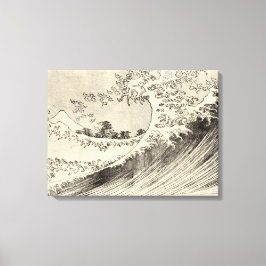 The Big Wave (door Katsushika Hokusai) Canvas Afdruk