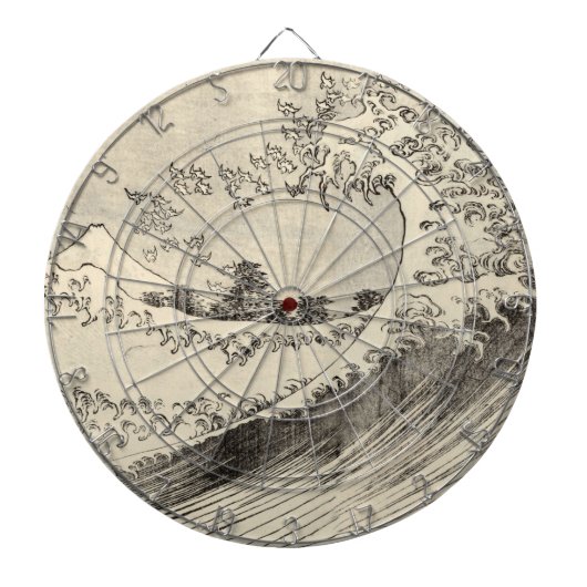 The Big Wave (door Katsushika Hokusai) Dartbord (Voorkant)