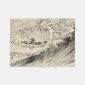 The Big Wave (door Katsushika Hokusai) Fleece Deken (Voorkant (Horizontaal))