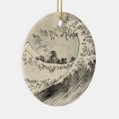 The Big Wave (door Katsushika Hokusai) Keramisch Ornament (Rechts)