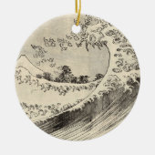 The Big Wave (door Katsushika Hokusai) Keramisch Ornament (Voorkant)