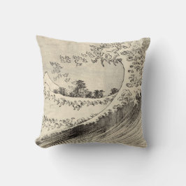 The Big Wave (door Katsushika Hokusai) Kussen