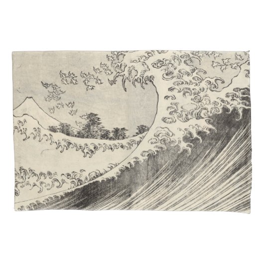 The Big Wave (door Katsushika Hokusai) Kussensloop (Voorkant-Links)