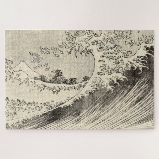 The Big Wave (door Katsushika Hokusai) Legpuzzel (Horizontaal)