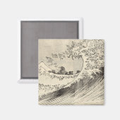 The Big Wave (door Katsushika Hokusai) Magneet (Voorkant / Achterkant)