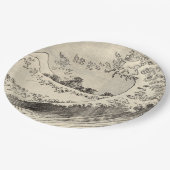 The Big Wave (door Katsushika Hokusai) Papieren Bordje (Gekanteld)