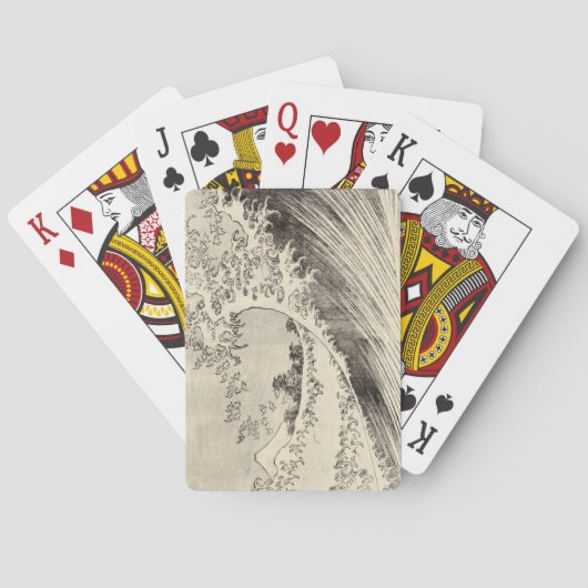 The Big Wave (door Katsushika Hokusai) Pokerkaarten (Achterkant)