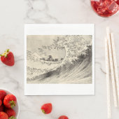 The Big Wave (door Katsushika Hokusai) Servet (Insitu)