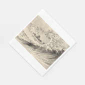 The Big Wave (door Katsushika Hokusai) Servet (Hoek)