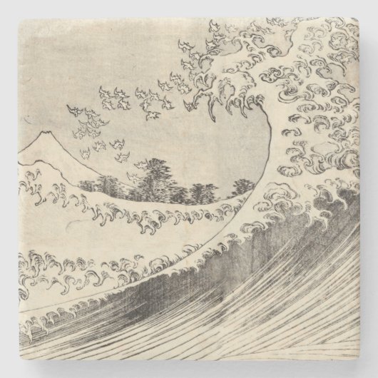 The Big Wave (door Katsushika Hokusai) Stenen Onderzetter (Voorkant)