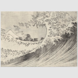 The Big Wave (door Katsushika Hokusai) Tissuepapier