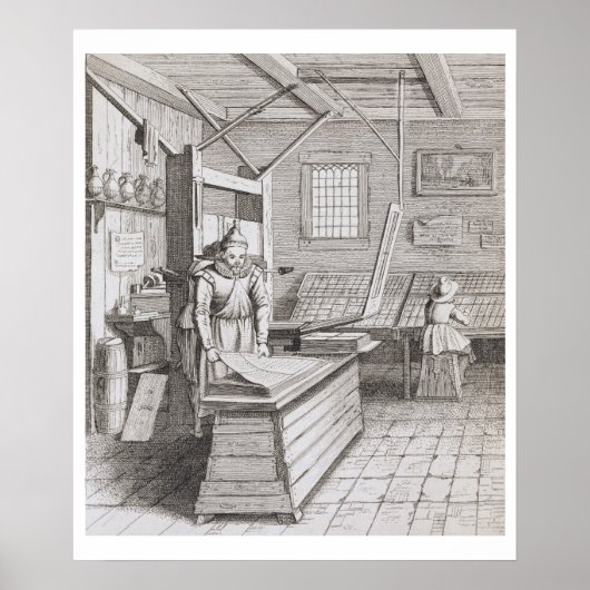 The bindery of Laurens Jansz Koster, engraved b Poster (Voorkant)