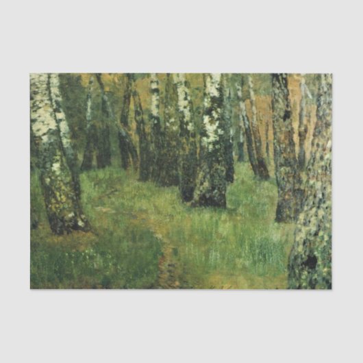 The Birch Grove by Isaac Levitan Tissue Paper Tissuepapier (Voorkant)