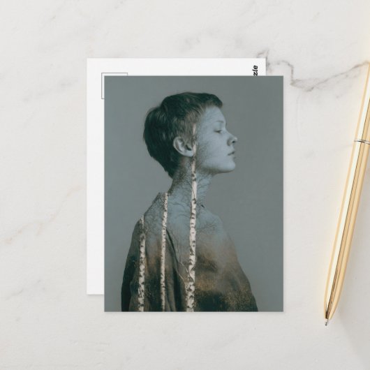 The Birch Tree Woman Briefkaart (Voorkant / Achterkant in situ)