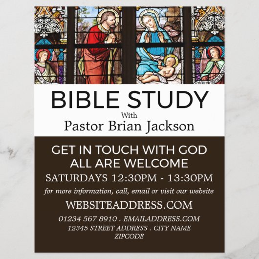 The Birth of Christ, Christian Bible Class Advert Flyer (Voorkant)