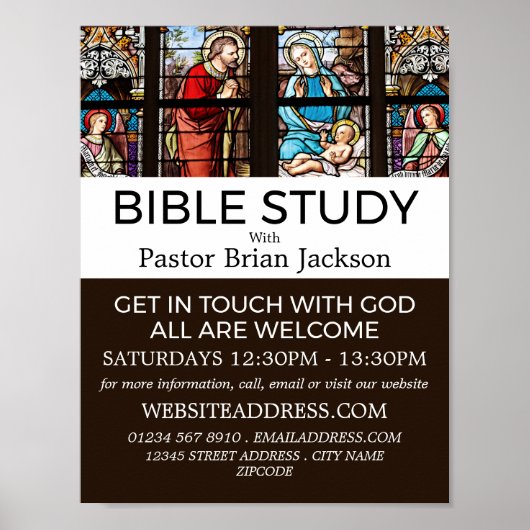 The Birth of Christ, Christian Bible Class Advert Poster (Voorkant)