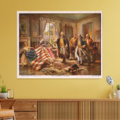 The Birth of Old Glory door Edward Percy Moran Canvas Afdruk (Insitu (Woonkamer))