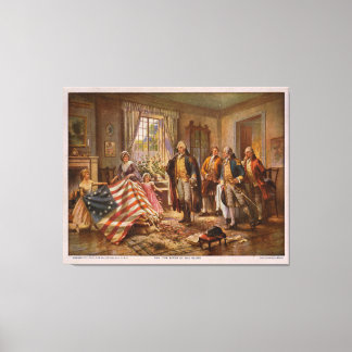 The Birth of Old Glory door Edward Percy Moran Canvas Afdruk