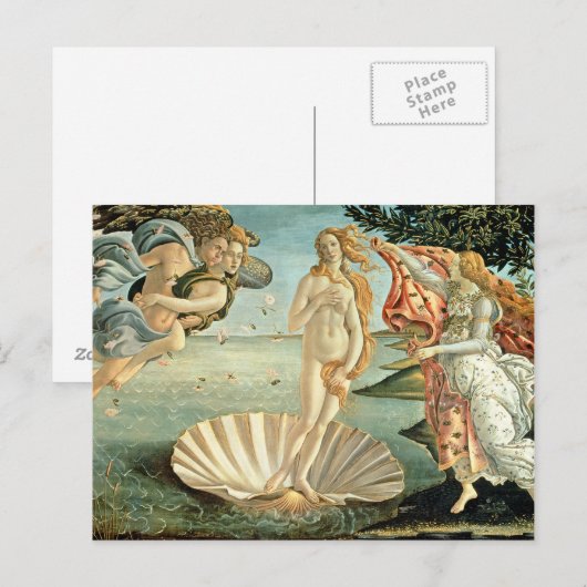The Birth of Venus, c.1485 (tempera on canvas) Briefkaart (Voorkant / Achterkant)