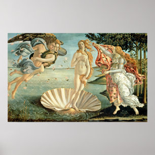 The Birth of Venus, c.1485 (tempera on canvas) Poster