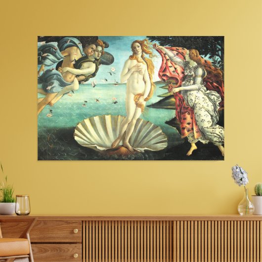The Birth of Venus Canvas Afdruk (Insitu (Woonkamer))