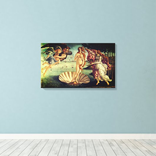 The Birth of Venus – Sandro Botticelli   Leinwandd Canvas Afdruk (Insitu (Houten vloer))