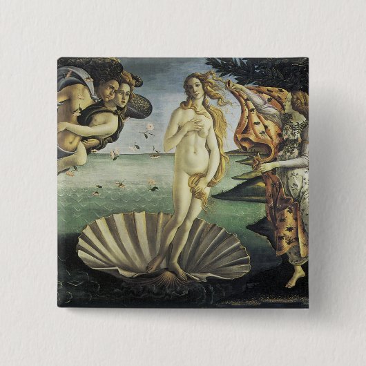The Birth of Venus Vierkante Button 5,1 Cm (Voorkant)