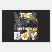 The Birthday Boy Monster Truck Matching Family Inpakpapier Vel (Voorkant)