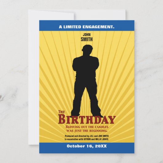 The Birthday Movie Invitation (Boy) Kaart (Voorkant)