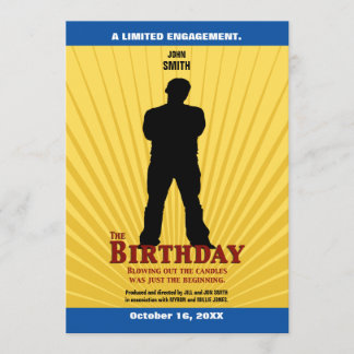 The Birthday Movie Invitation (Boy) Kaart