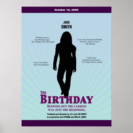 The Birthday Movie Poster (Girl) (Voorkant)